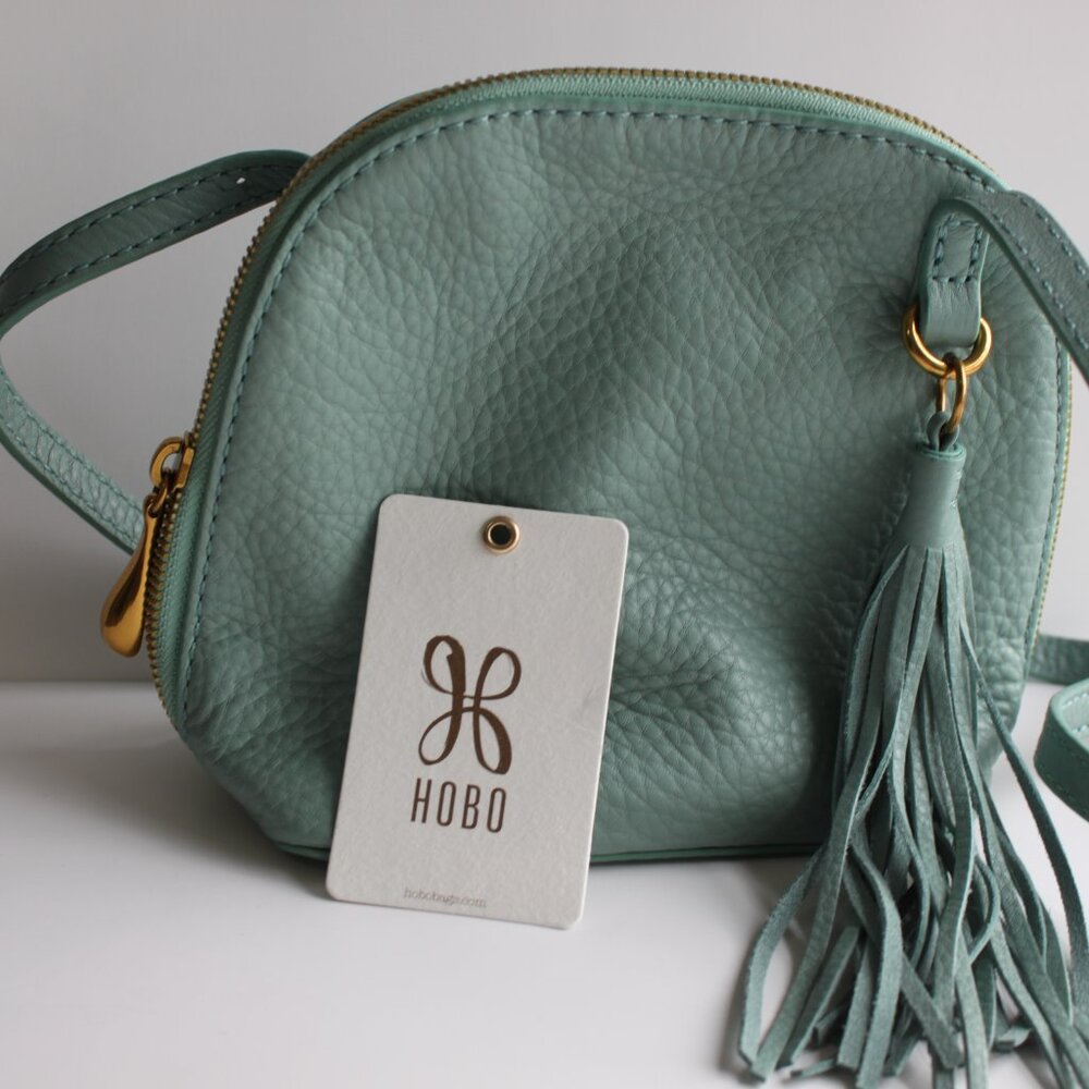 HOBO Nash Crossbody Bag - NWOT Pale Green Leather - Spring Festival Boho - Picture 6 of 9